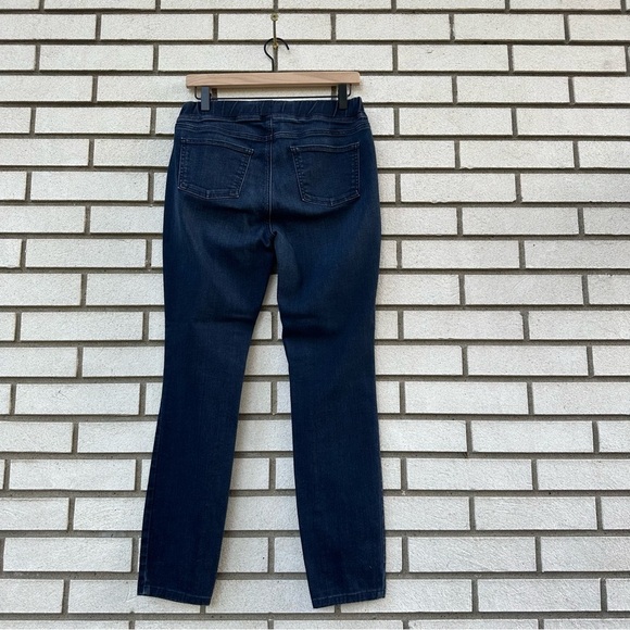 Eileen Fisher Organic Cotton High Stretch Waist Denim Jean Leggings - Picture 7 of 8